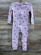 Old Navy Ladybug Print Sleeper Purple sz 3T