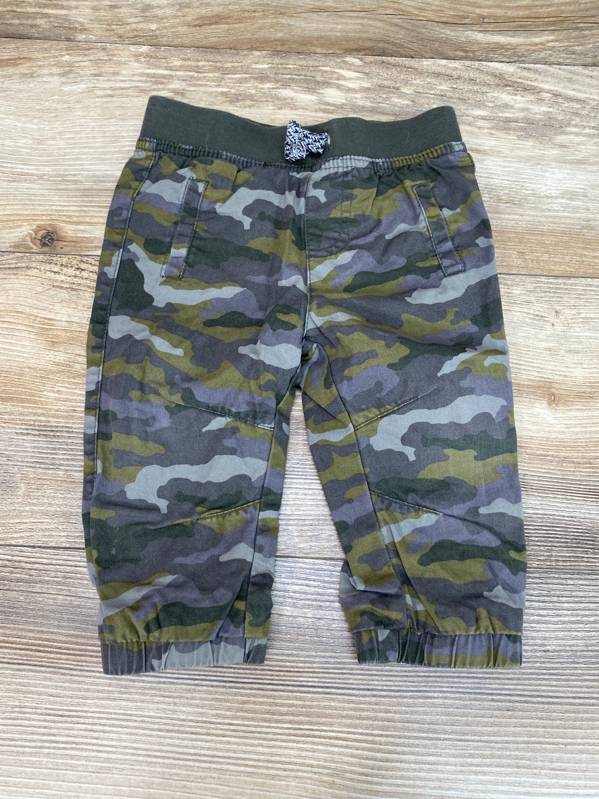 Cat & Jack Lined Camo Jogger Pants Green sz 6-9m