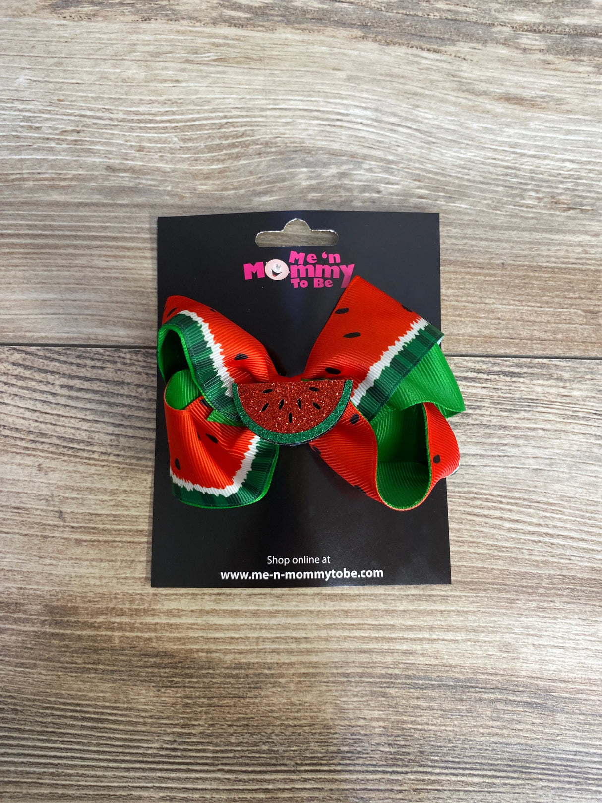 NEW Double Bow w/ Watermelon Applique