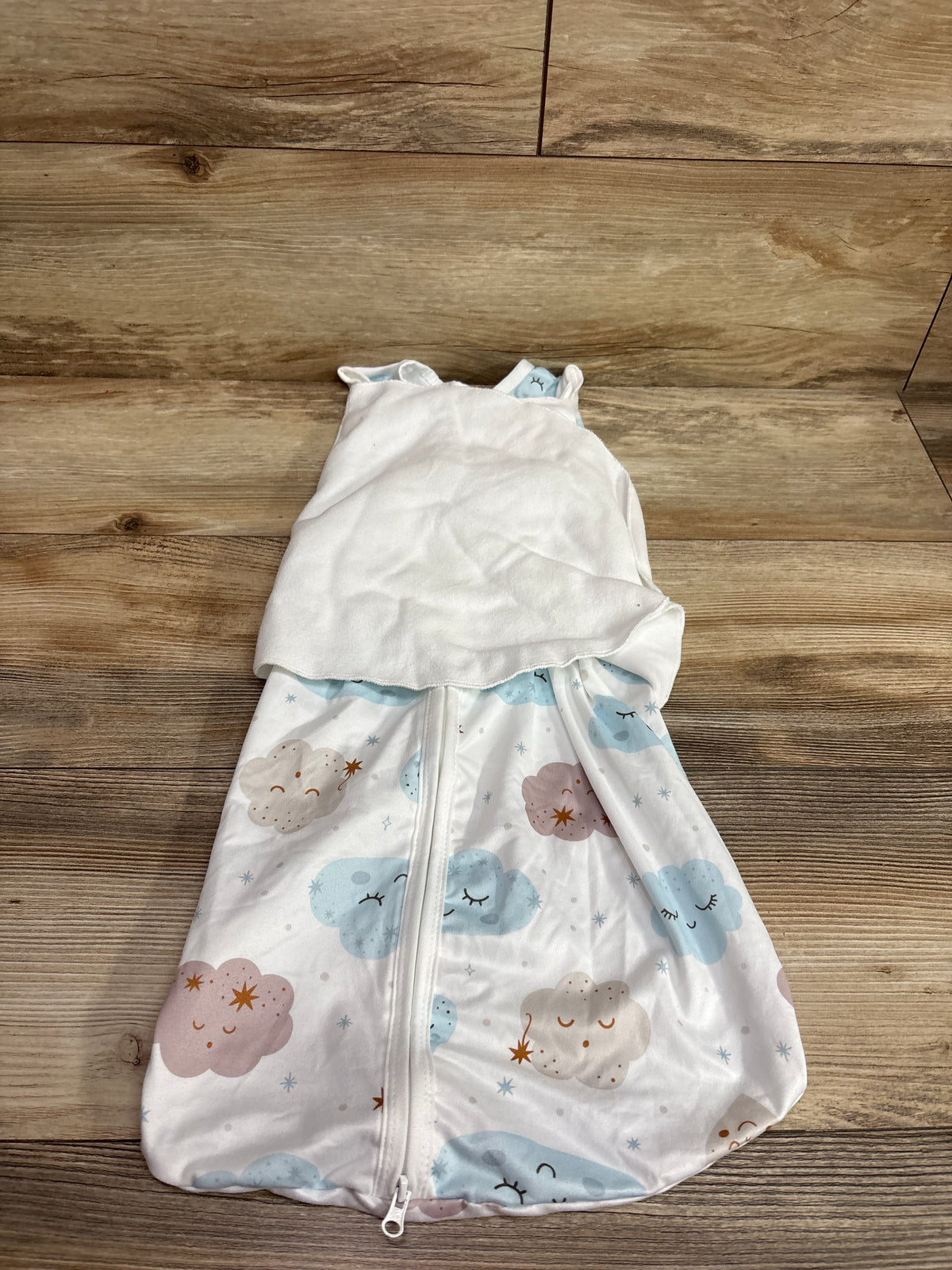 BSTOPPT 3-Way Adjustable Sleep Sack Swaddle White sz 0-3m
