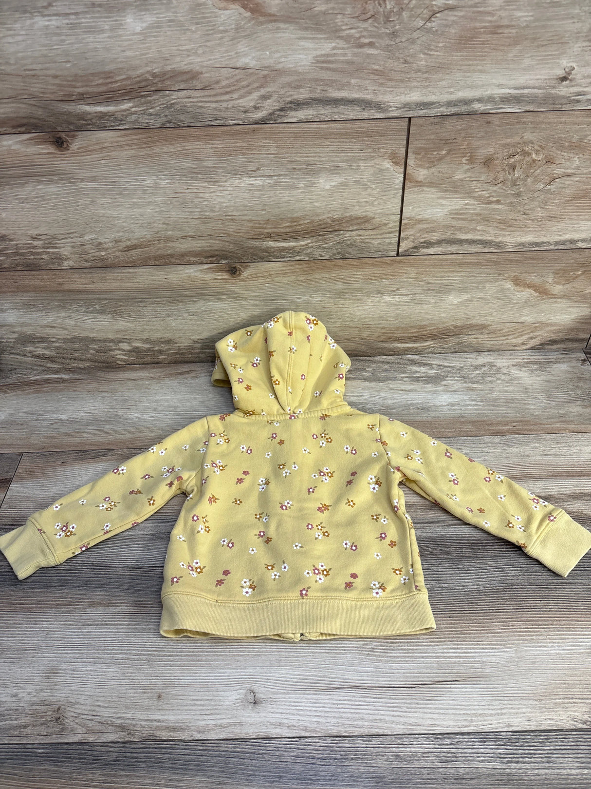 Baby Gap Floral Full Zip Hoodie Yellow sz 3T - Me n Mommy To Be