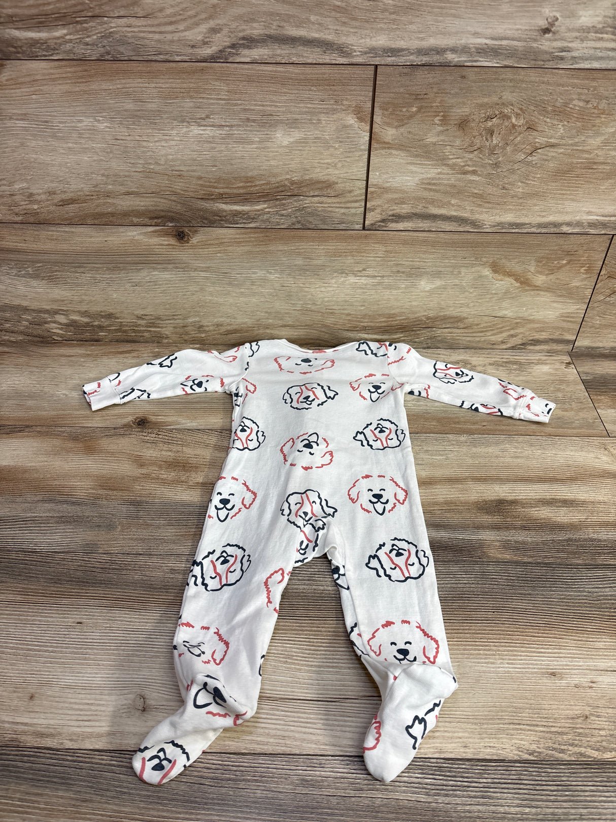 Carter's Dog Print Sleeper White sz 9m