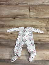 Carter's Dog Print Sleeper White sz 9m