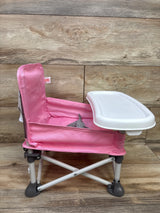 Bright Starts Pop 'N Sit Portable Booster Seat with Tray - Pink