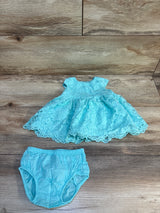 Children's Place Lace Dress Aqua sz 0-3m