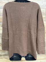 NWOT Gap Maternity V-Neck Sweater in Cozy Brown sz Medium