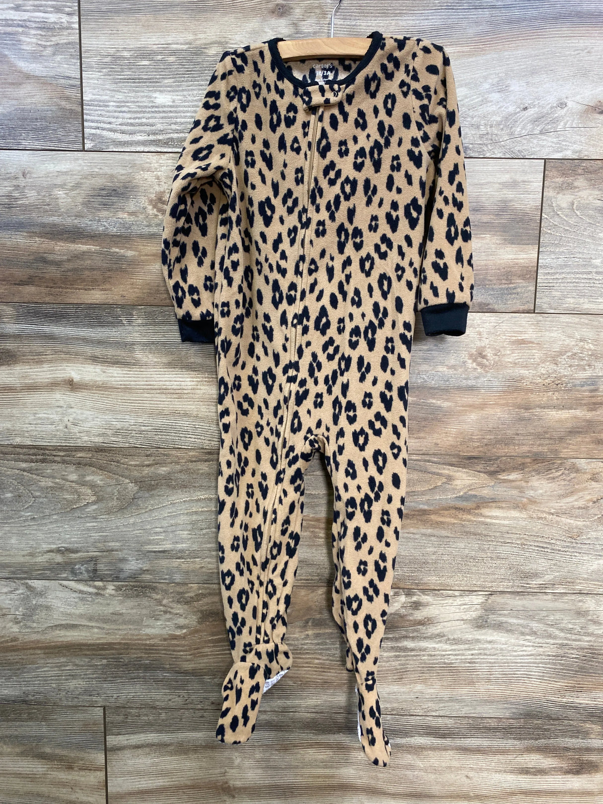Carter's Leopard Blanket Sleeper Brown sz 3T