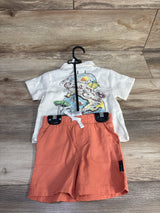 NEW Ben Sherman 2pc Button Up Shirt & Shots Set White sz 12m