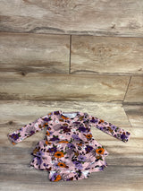 Pure Bambinos Halloween Print Bamboo Twirl Bodysuit Pink sz 3-6m