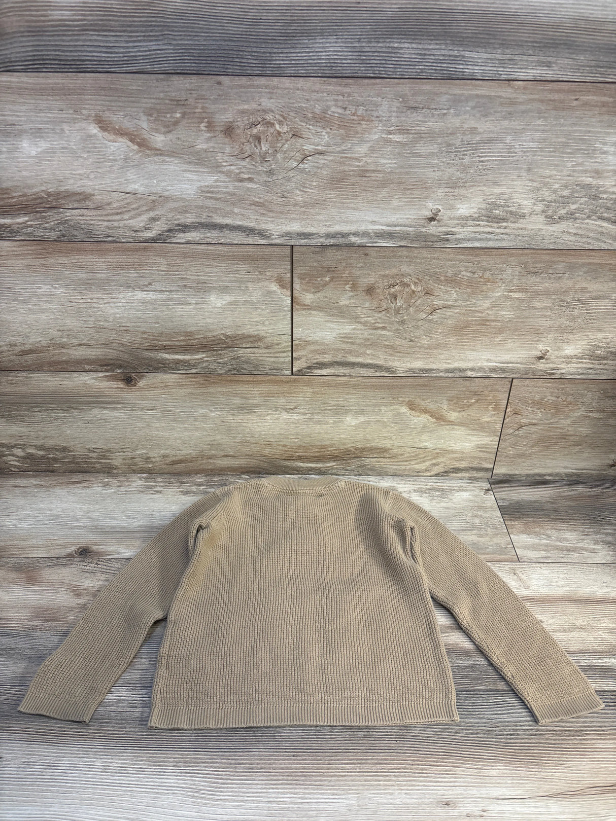 H&M Waffle-Knit Henley Sweater Brown sz 5-6T