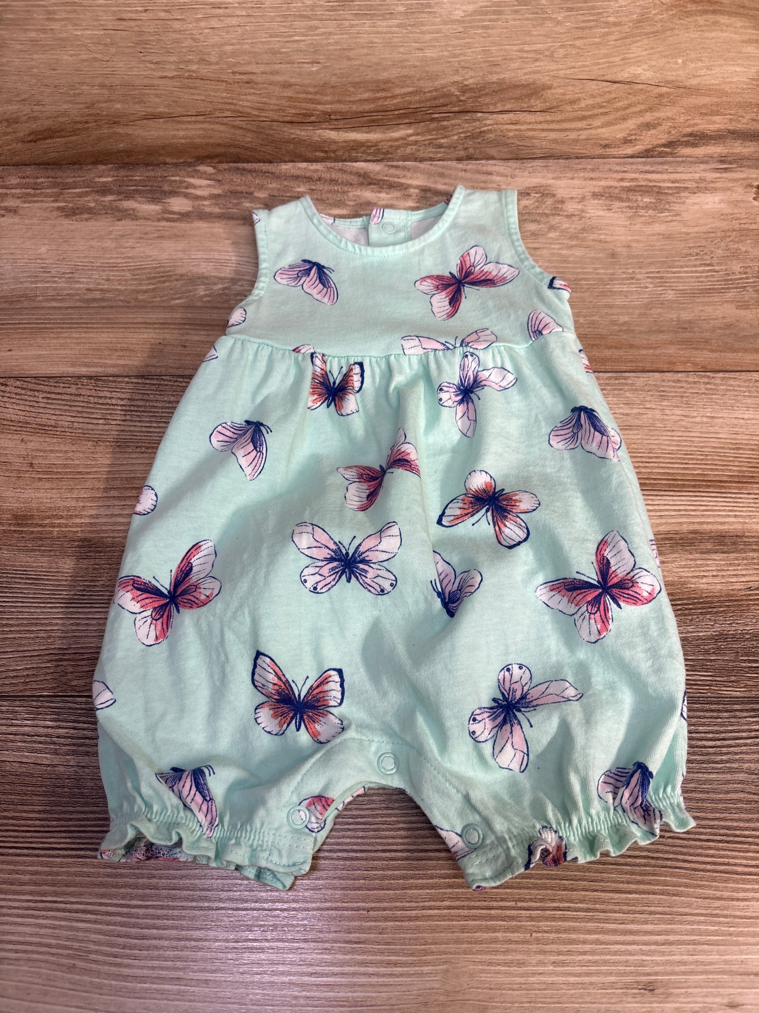 Carter's Butterfly Shortie Romper Blue sz 6m