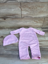 Shein 2pc Hello World Coverall & Hat Set Pink sz 1-3m