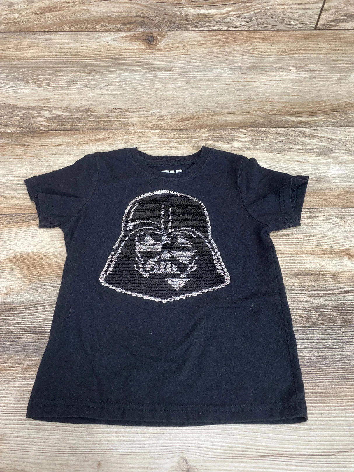 Star Wars The Dark Side Flip Sequin Shirt Black sz 4-5T