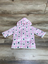 Elephant Print Hooded Robe Pink sz 0-9m