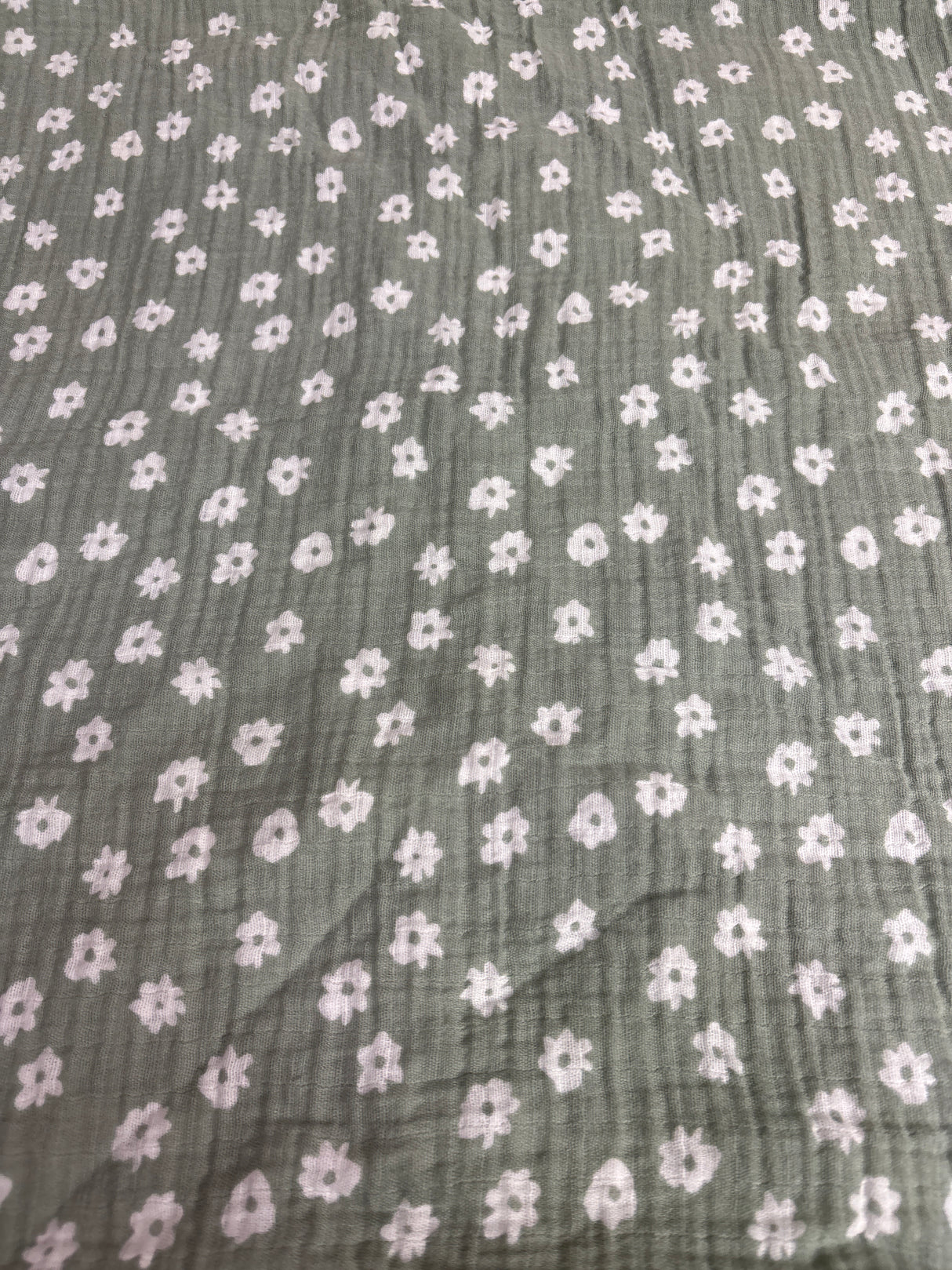 Cloud Island Muslin Swaddle Baby Blanket Green 47x47''