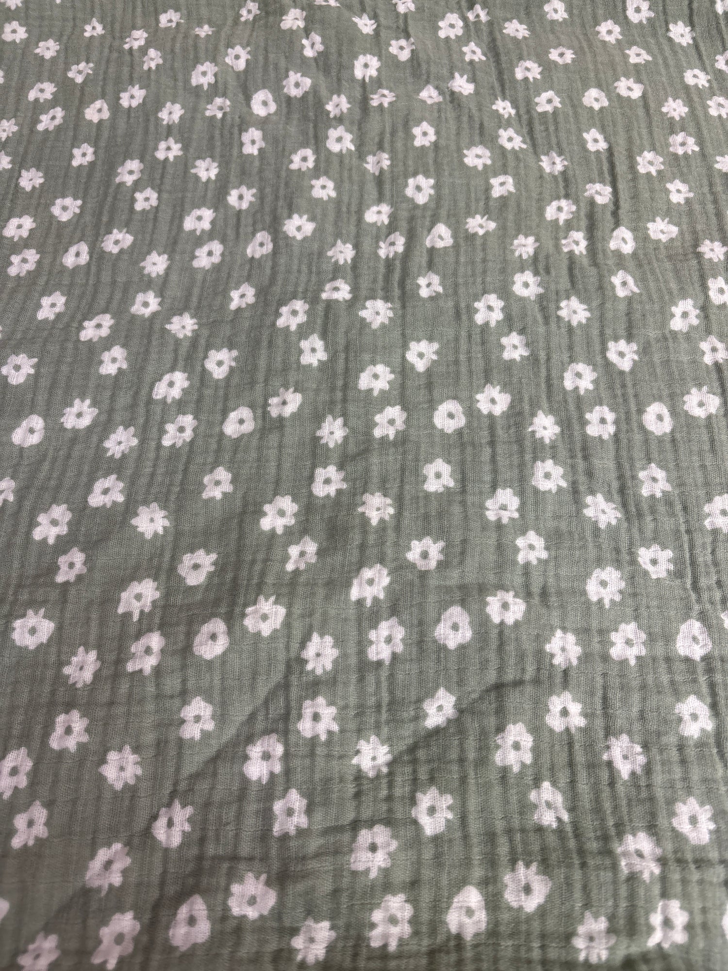 Cloud Island Muslin Swaddle Baby Blanket Green 47x47''