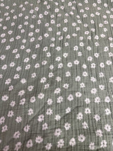 Cloud Island Muslin Swaddle Baby Blanket Green 47x47''