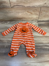 Just One You Pumpkin Waffle Knit Sleeper Orange sz Newborn