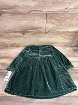 NEW Child of Mine Velvet Long Sleeve Velvet Dress Green sz 4T