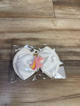 NEW Mud Pie Unicorn Head Acrylic Bow White