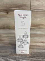 NEW Gotocut Anti-Colic Nipples - Wide Neck Medium/Fast Flow 6m+ 9pk