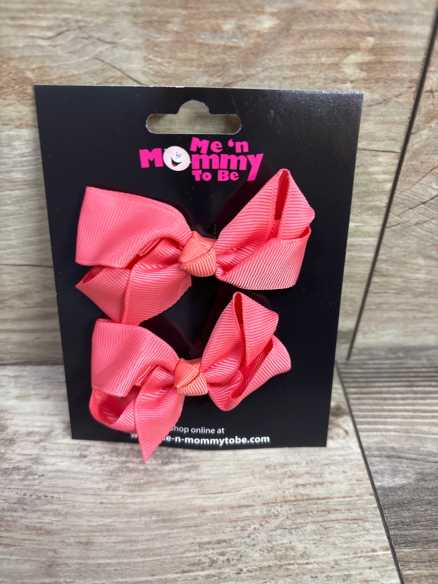 NEW Hair Bows 2pk Coral