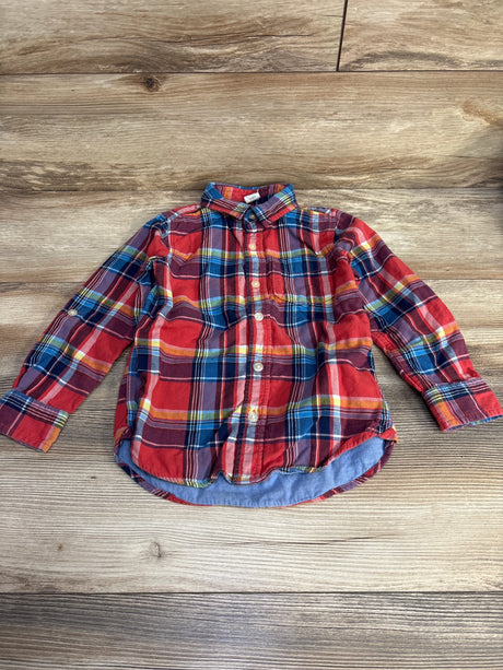 Baby Gap Plaid Button-Up Shirt Red sz 5T - Me n Mommy To Be