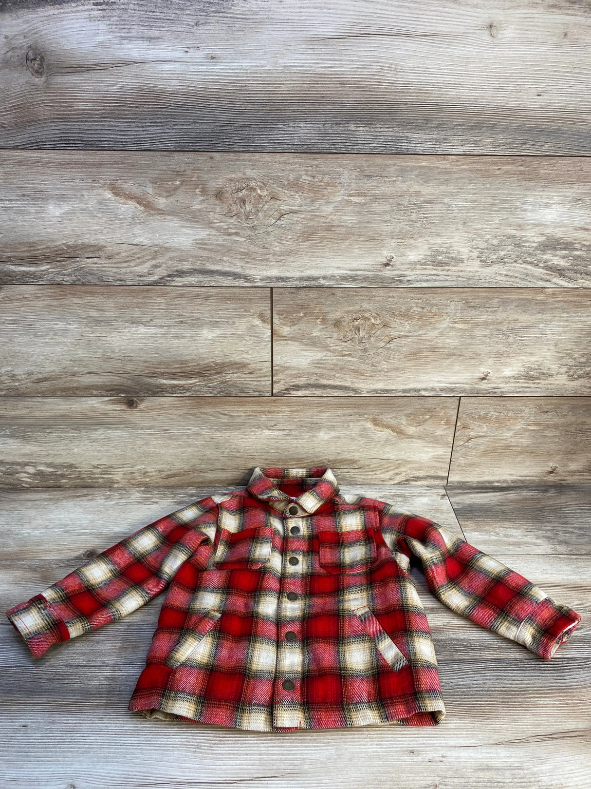 Old Navy Red Plaid Shacket sz 4T