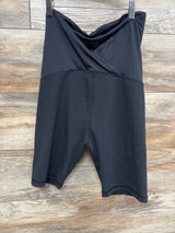 Isabel Maternity Crossover Panel Active Shorts Black sz Medium