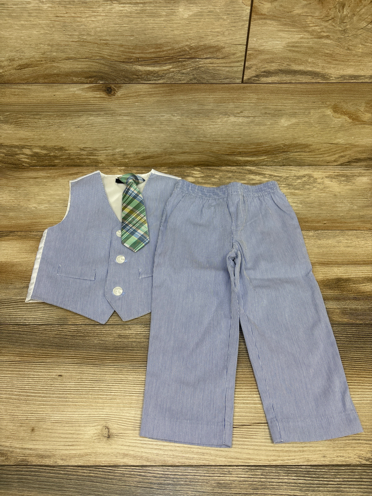 Nautica 3pc Suit Vest Set Blue sz 24m
