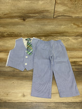 Nautica 3pc Suit Vest Set Blue sz 24m