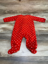 Carter's Polka Dot Deer Blanket Sleeper Red sz 3m