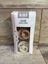 NEW Bibs Colour Natural Rubber Pacifiers Size 2 Blush/Ivory 2pk 6m+