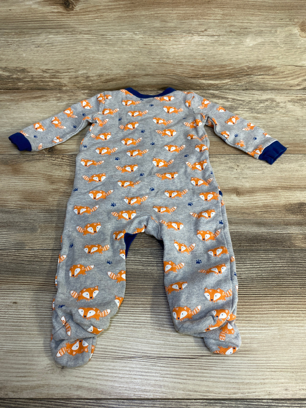 Koala Baby Fox Print Sleeper Grey sz 6-9m