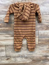 Just One You Striped Hooded Coverall Brown sz 9m