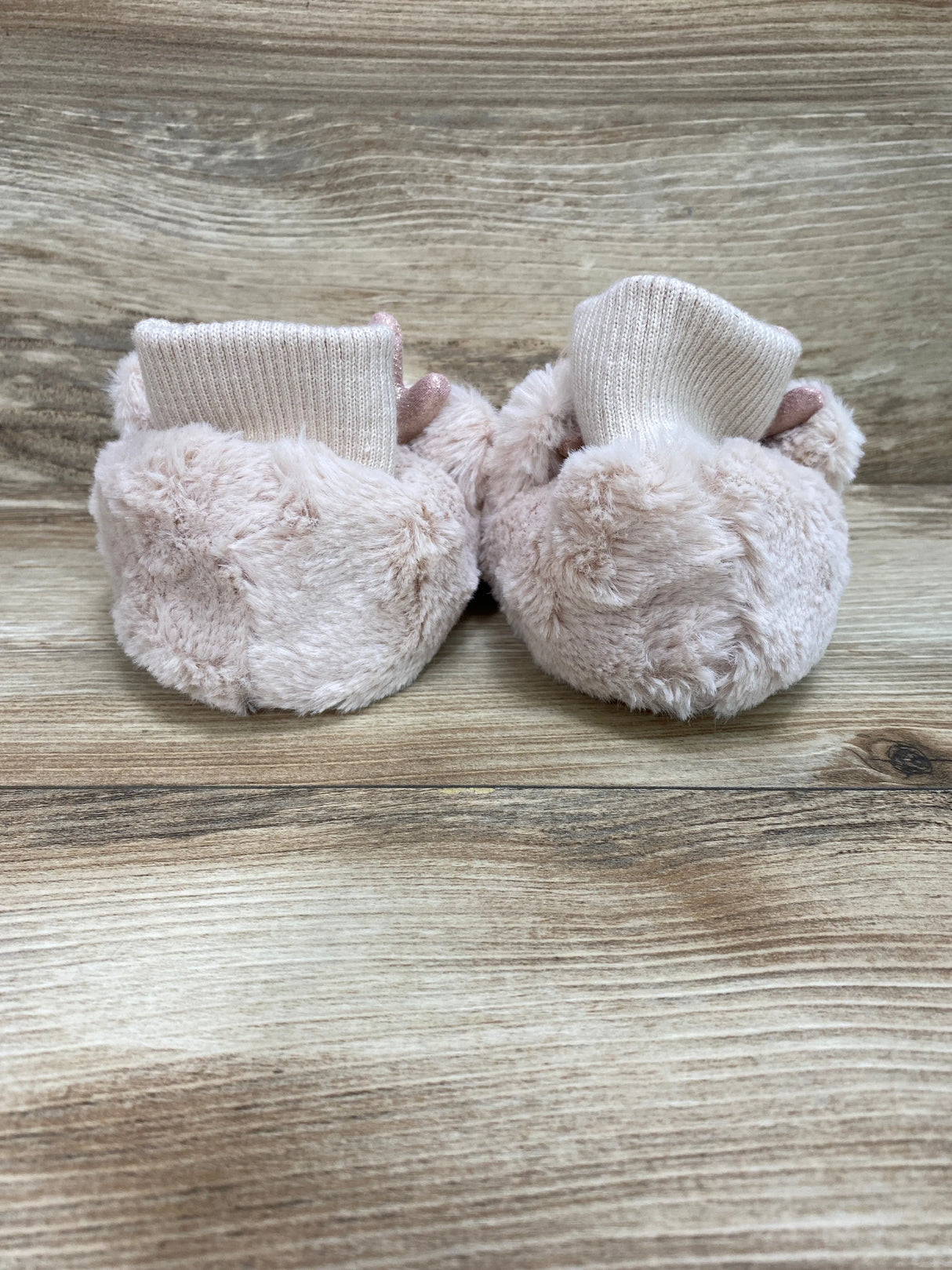 Cat & Jack Toddler Girls Doe Fawn Bootie Slippers Pink Sz 5c/6c