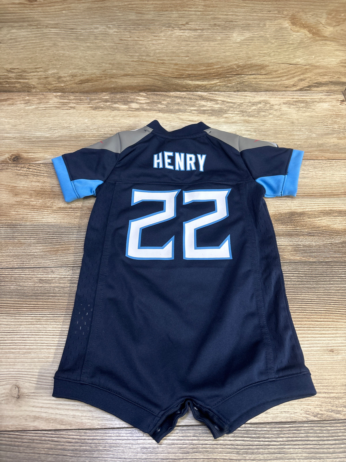 Nike NFL Tennessee Titans #22 Derrick Henry Retired Jersey Shortie Romper Navy sz 6/9m