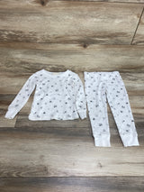 Rabbit + Bear 2pc Tree Print Pajama Set White sz 2T