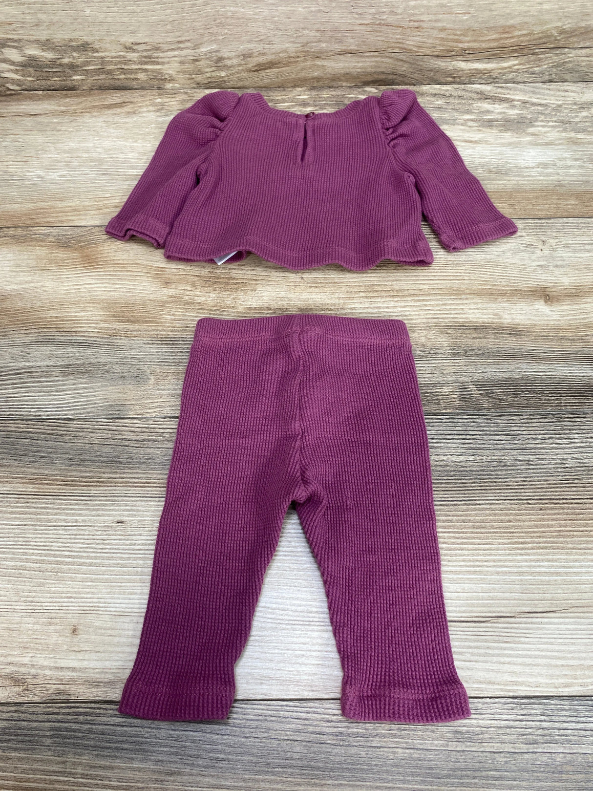 Baby Gap 2pc Thermal Shirt & Pants Purple sz 0-3m