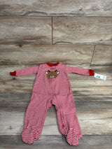 Carter's Striped Reindeer Sleeper Red/White sz 9m