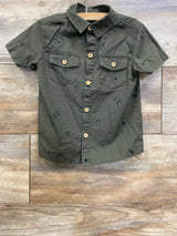 Art Class Button Up Shirt Olive sz 2T