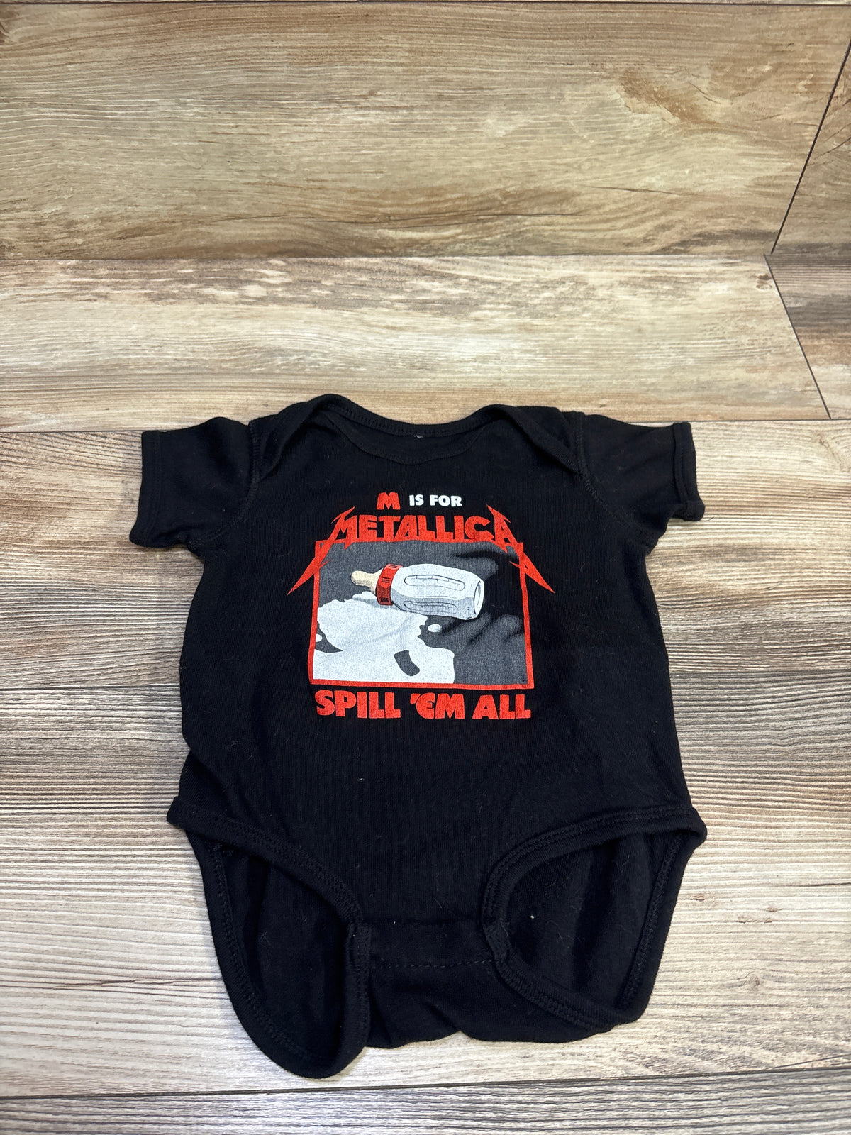 Metallic M Is For Metallic Spill 'Em All Bodysuit Black sz 18m