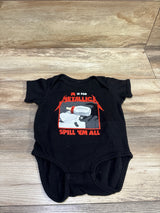 Metallic M Is For Metallic Spill 'Em All Bodysuit Black sz 18m