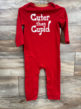 Cat & Jack Cuter Than Cupid Coverall Red sz 18m