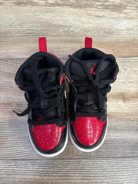 Air Jordan 1 Mid SS TD 'Black + Red = Bred' Sneakers sz 8c - Me n Mommy To Be
