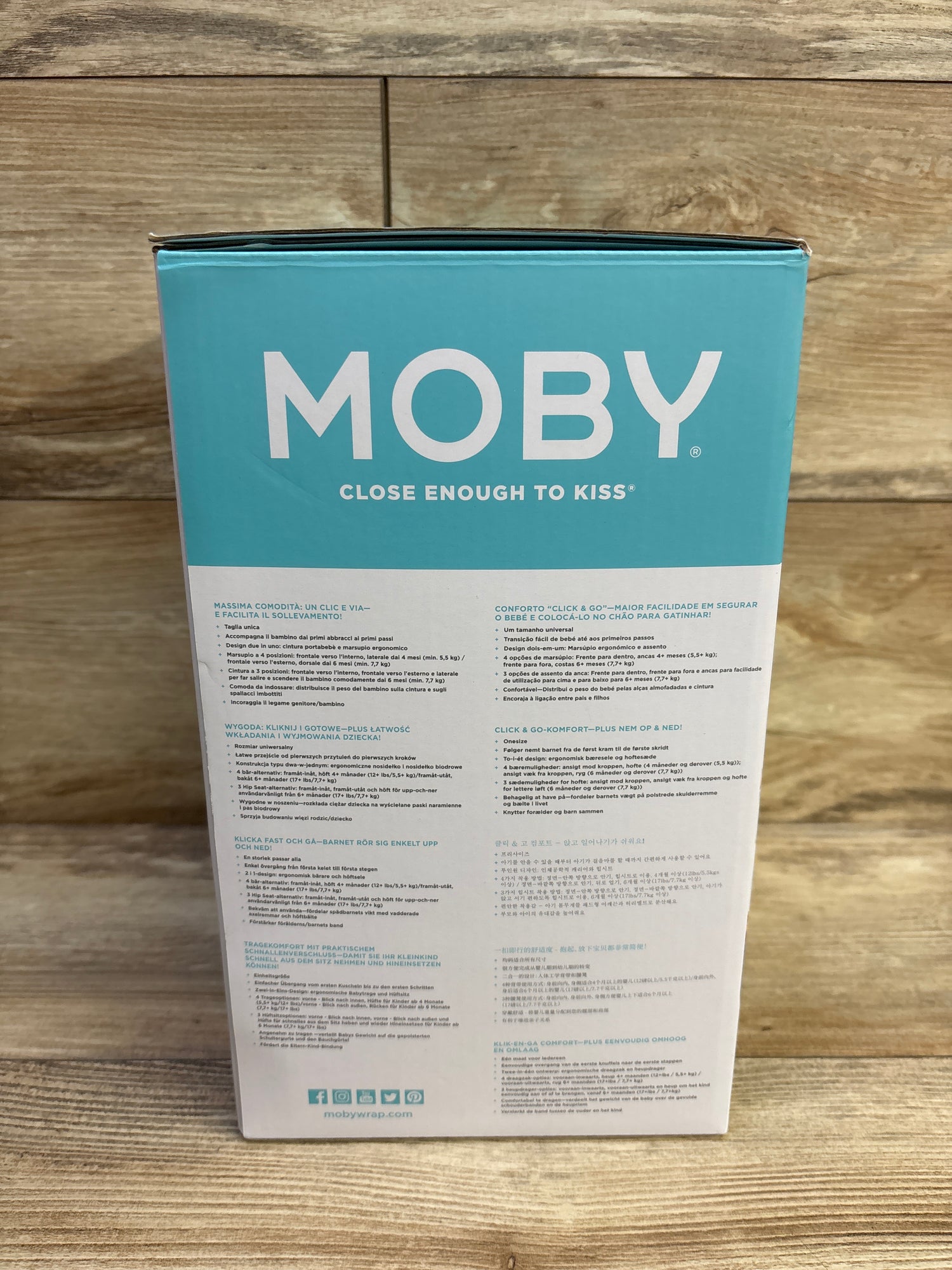 Moby 2-in-1 Baby Carrier + Hip Seat, Grey 12-17lbs