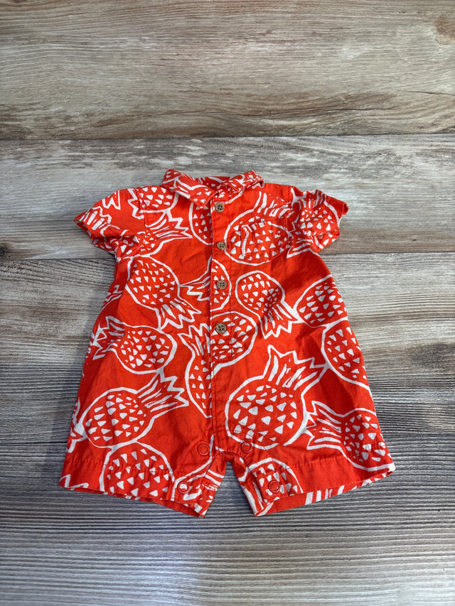 Carter's Pineapple Shortie Romper Orange sz Newborn - Me n Mommy To Be
