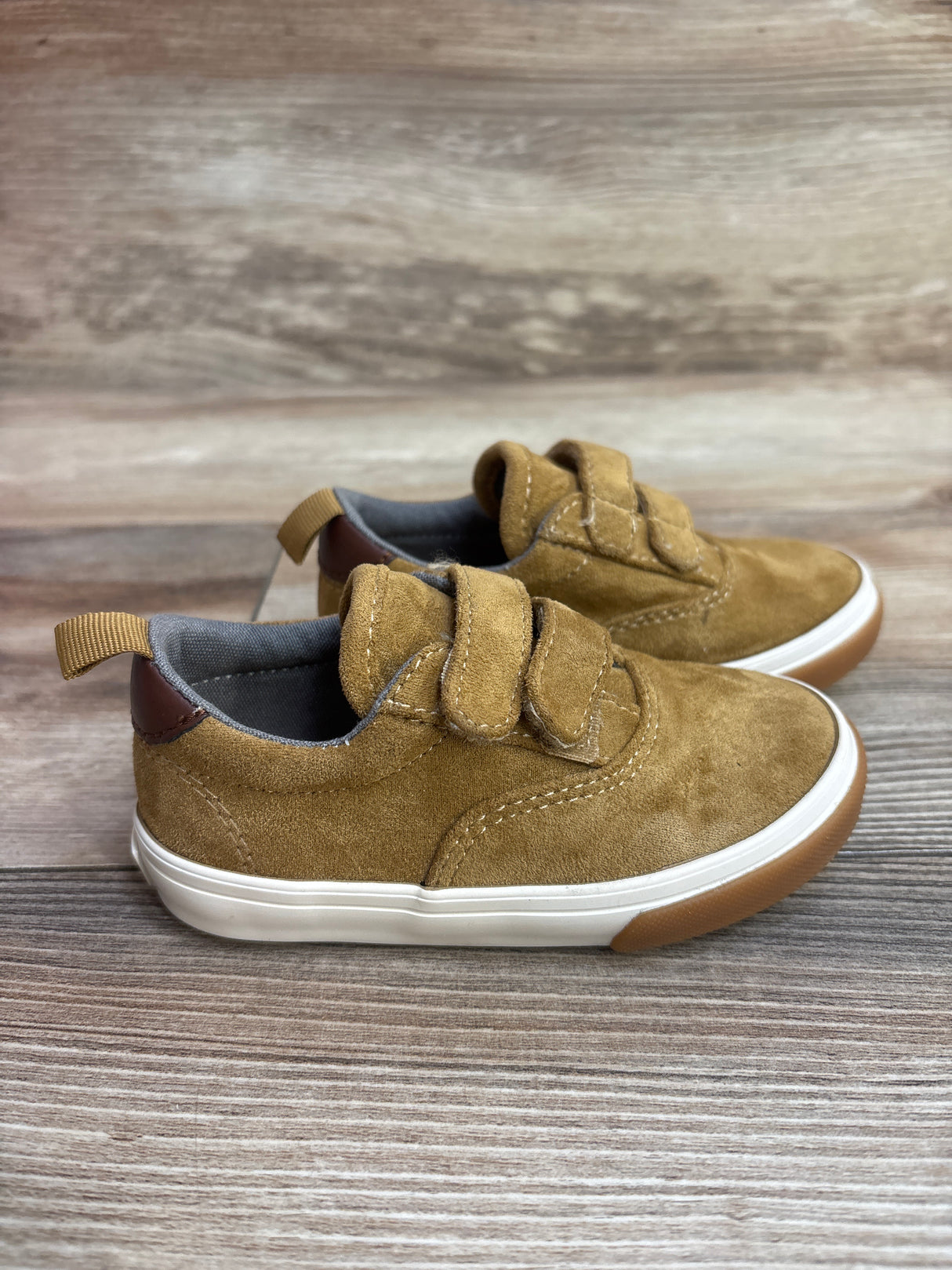 Old Navy Double Secure-Strap Faux-Suede Sneakers Brown sz 6c