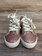 Zara Glittery High Top Sneakers Pink sz 4/5c