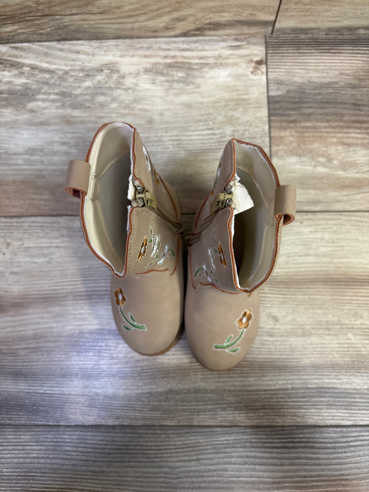 BMCiTYBM Embroidered Western Cowgirl Boots Tan sz 6c